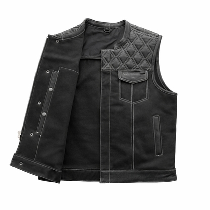 leather men's vest for winter | LuxRyder