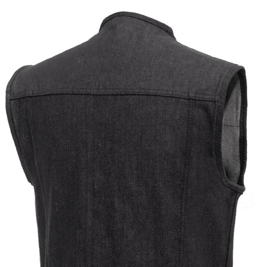 Murdock - Men's Motorcycle Denim Vest - Lux Ryder