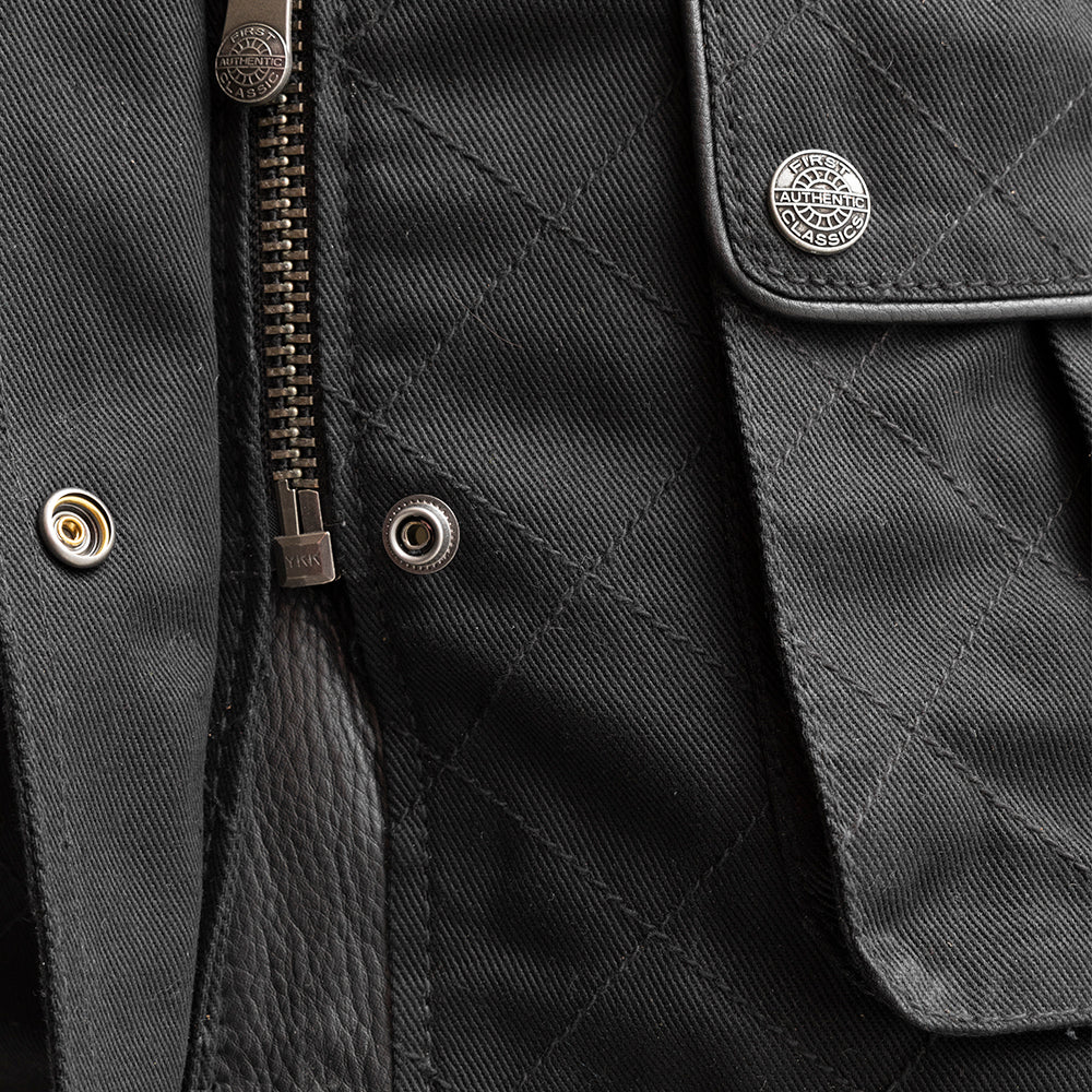 Women’s Twill Motorcycle Jacket with Utility Pocket Design - Lux Ryder