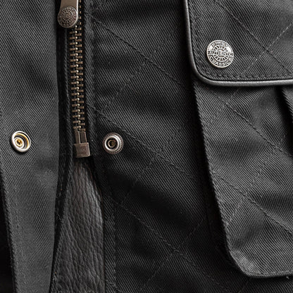 Women’s Twill Motorcycle Jacket with Utility Pocket Design - Lux Ryder