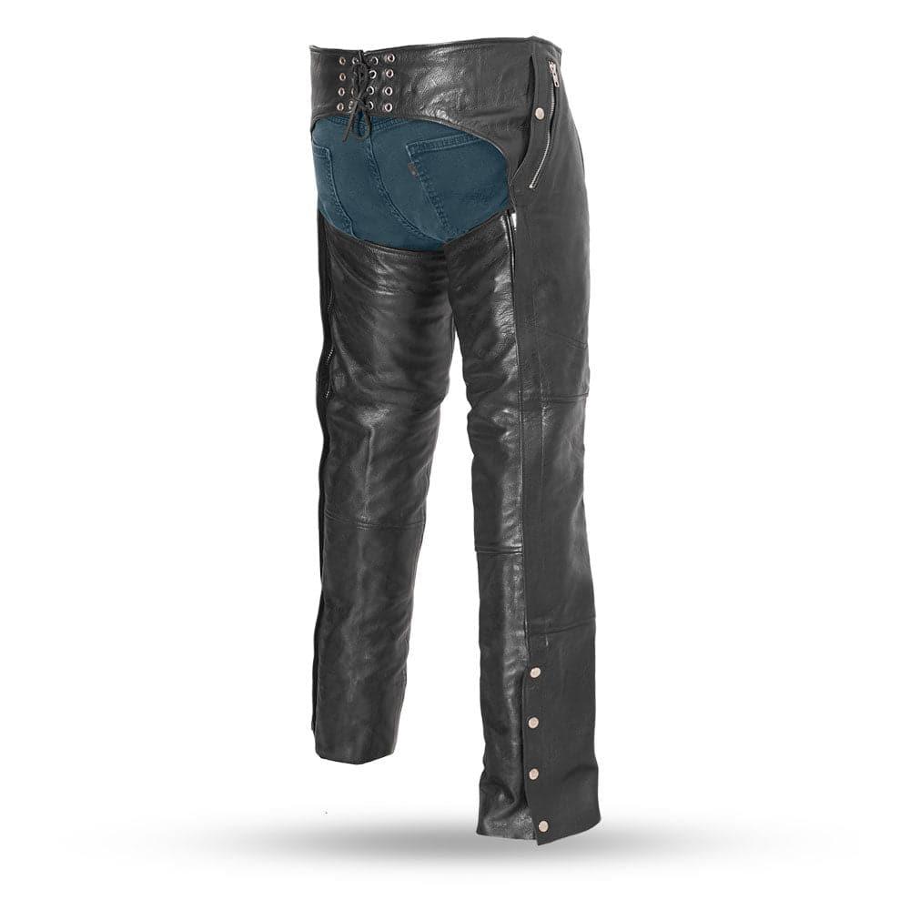 Classic Leather Chaps for Motorcycle Riders – Unisex Original Fit - Lux Ryder