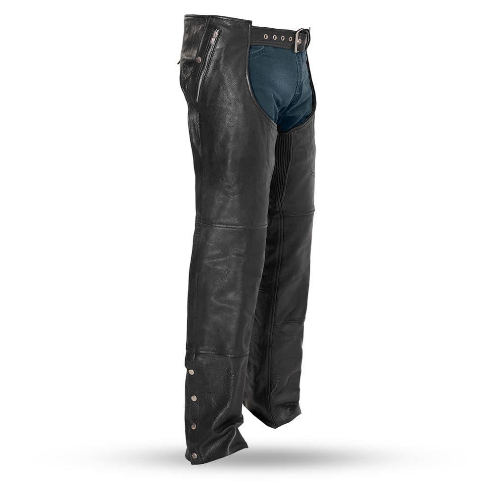 Classic Leather Chaps for Motorcycle Riders – Unisex Original Fit - Lux Ryder