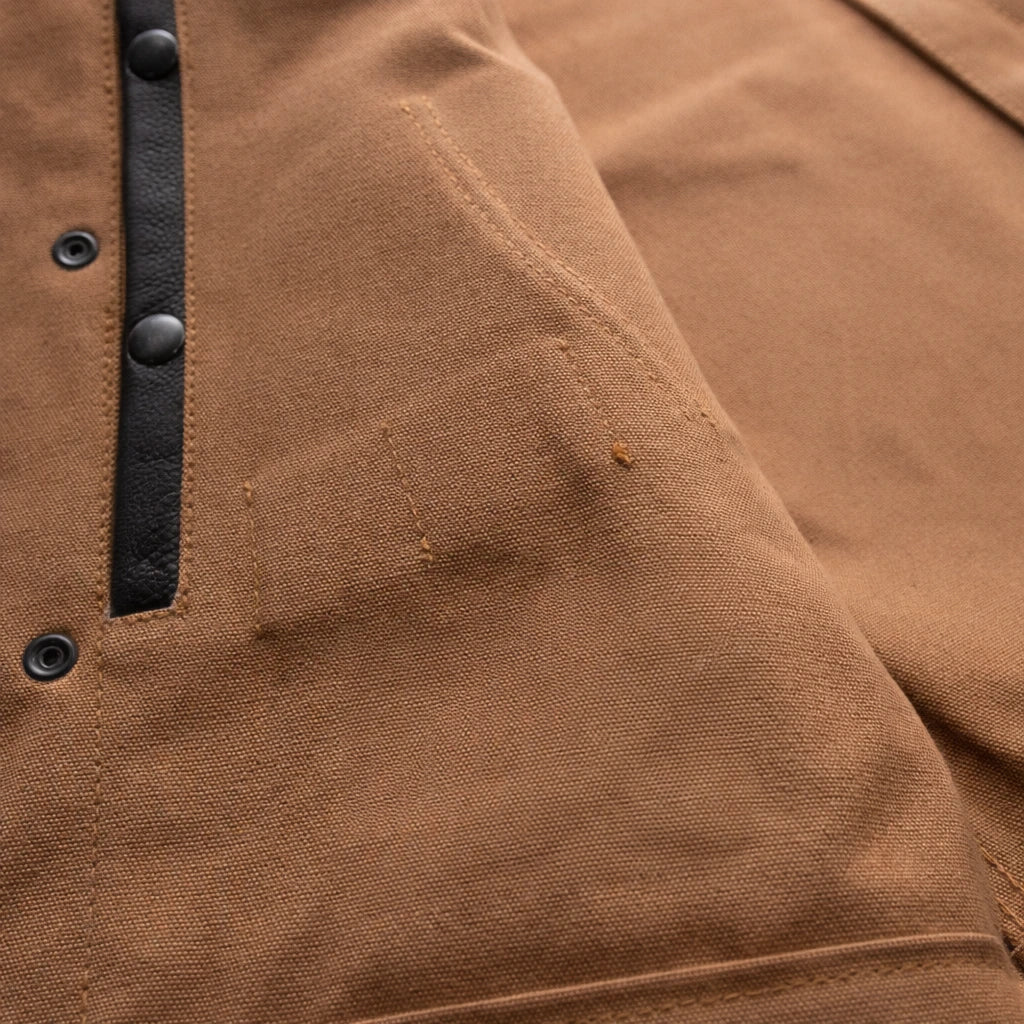 Hunt Club Motorcycle Leather Canvas Vest - Lux Ryder