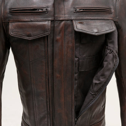 Raider Men’s Leather Motorcycle Jacket for Everyday Riders
