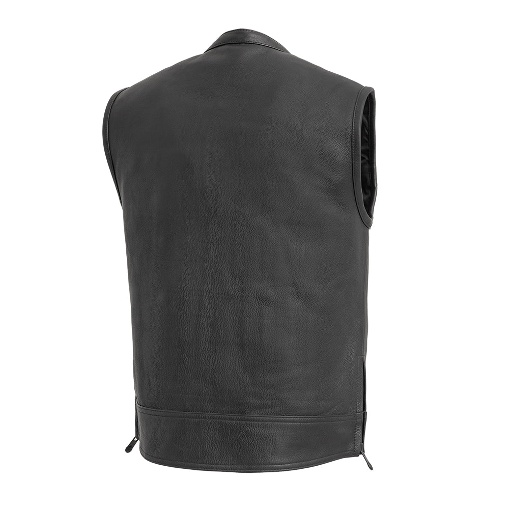 Rampage - Men's Motorcycle Leather Vest - Lux Ryder