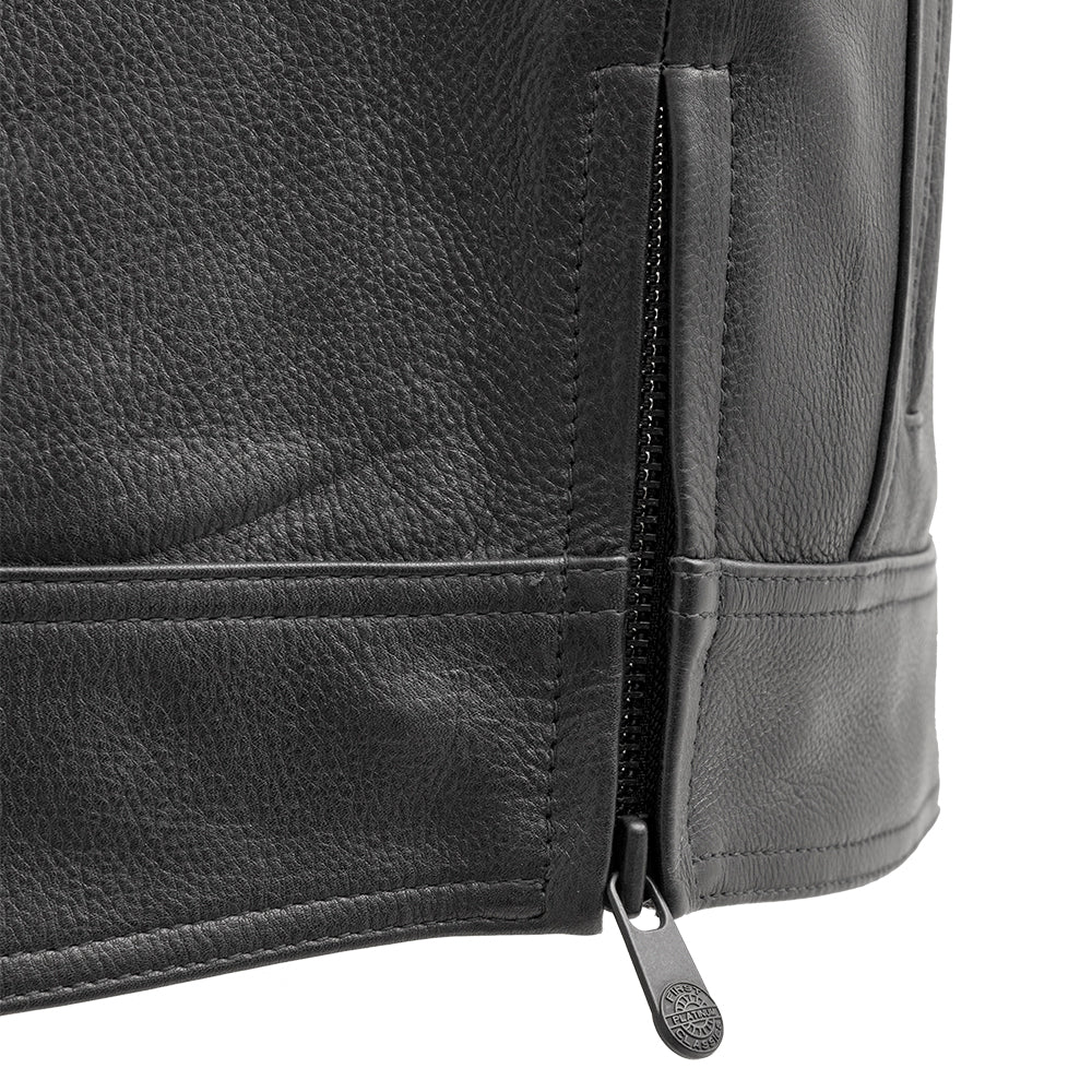 Rampage - Men's Motorcycle Leather Vest - Lux Ryder