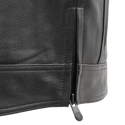 Rampage - Men's Motorcycle Leather Vest - Lux Ryder