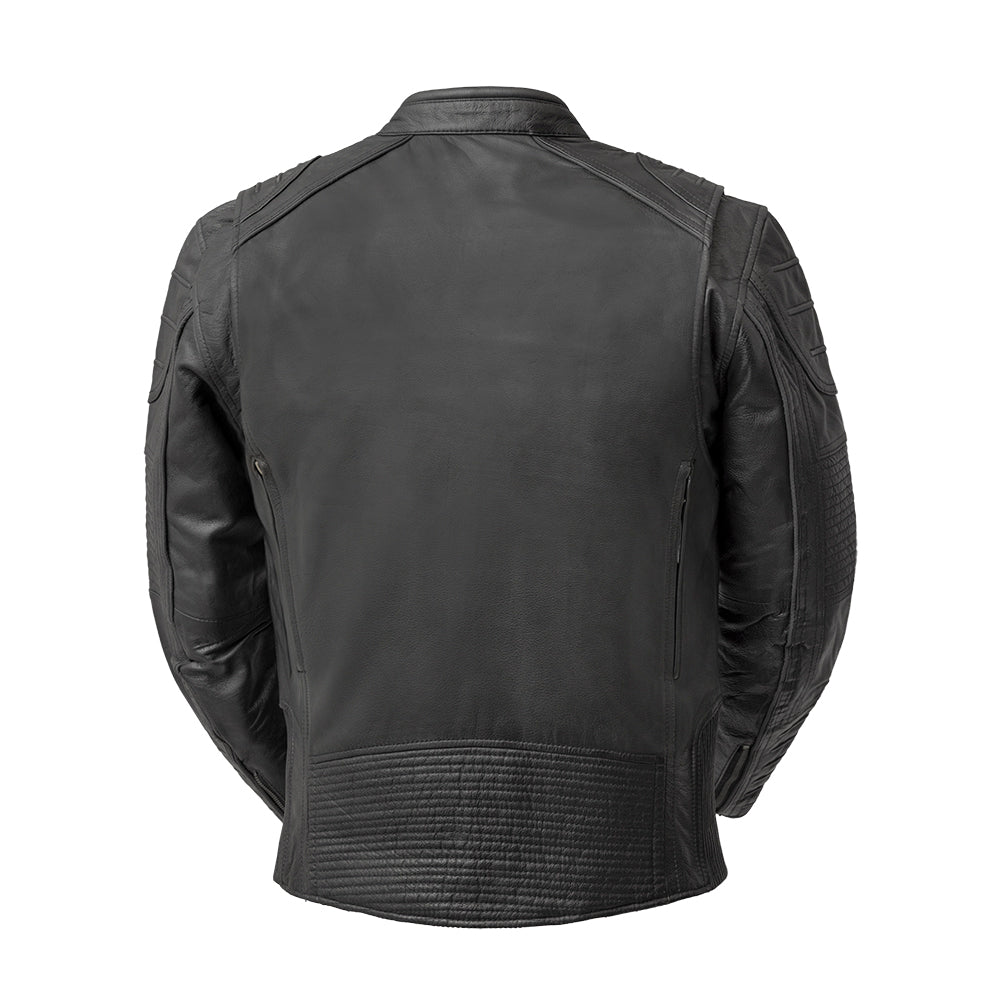 Men’s Leather Motorcycle Jacket with Vents and Thermal Liner - Lux Ryder