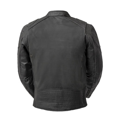 Men’s Leather Motorcycle Jacket with Vents and Thermal Liner - Lux Ryder