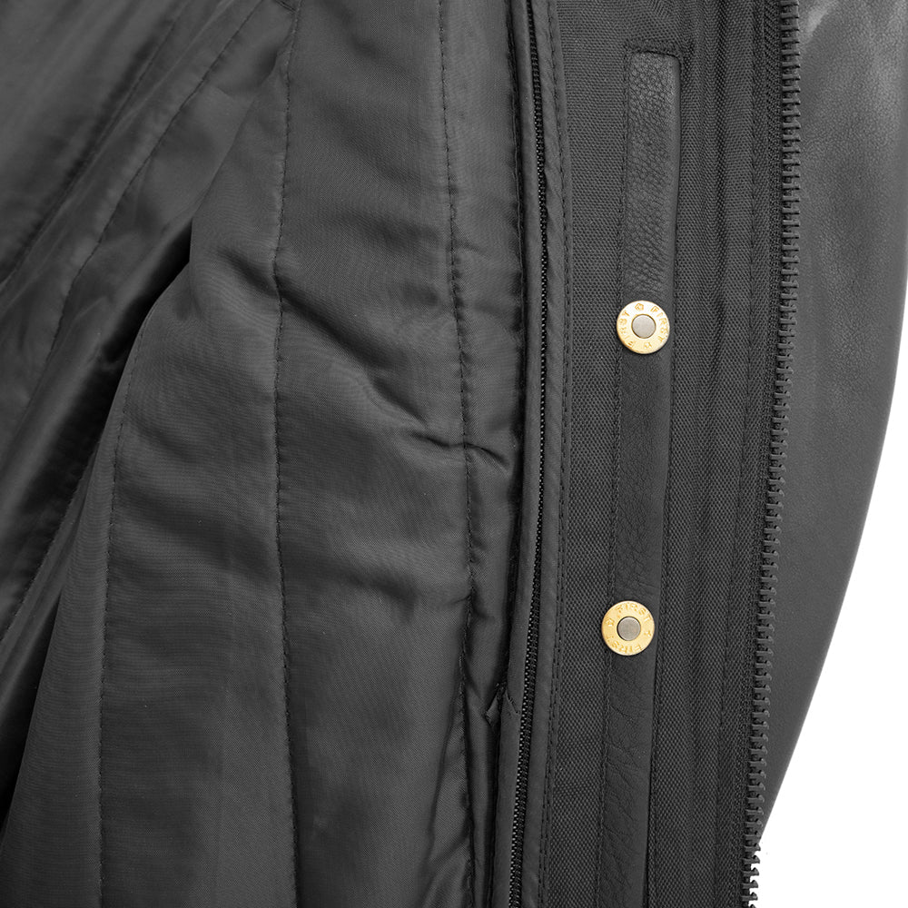 Men’s Leather Motorcycle Jacket with Vents and Thermal Liner - Lux Ryder