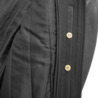 Men’s Leather Motorcycle Jacket with Vents and Thermal Liner - Lux Ryder