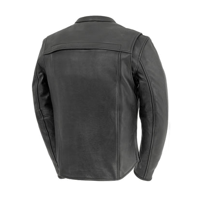 Men’s Leather Motorcycle Jacket with Vents and Thermal Liner - Lux Ryder