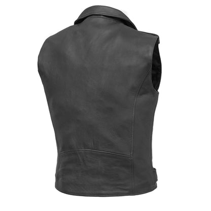 Rockin - Men's Motorcycle Leather Vest - Lux Ryder
