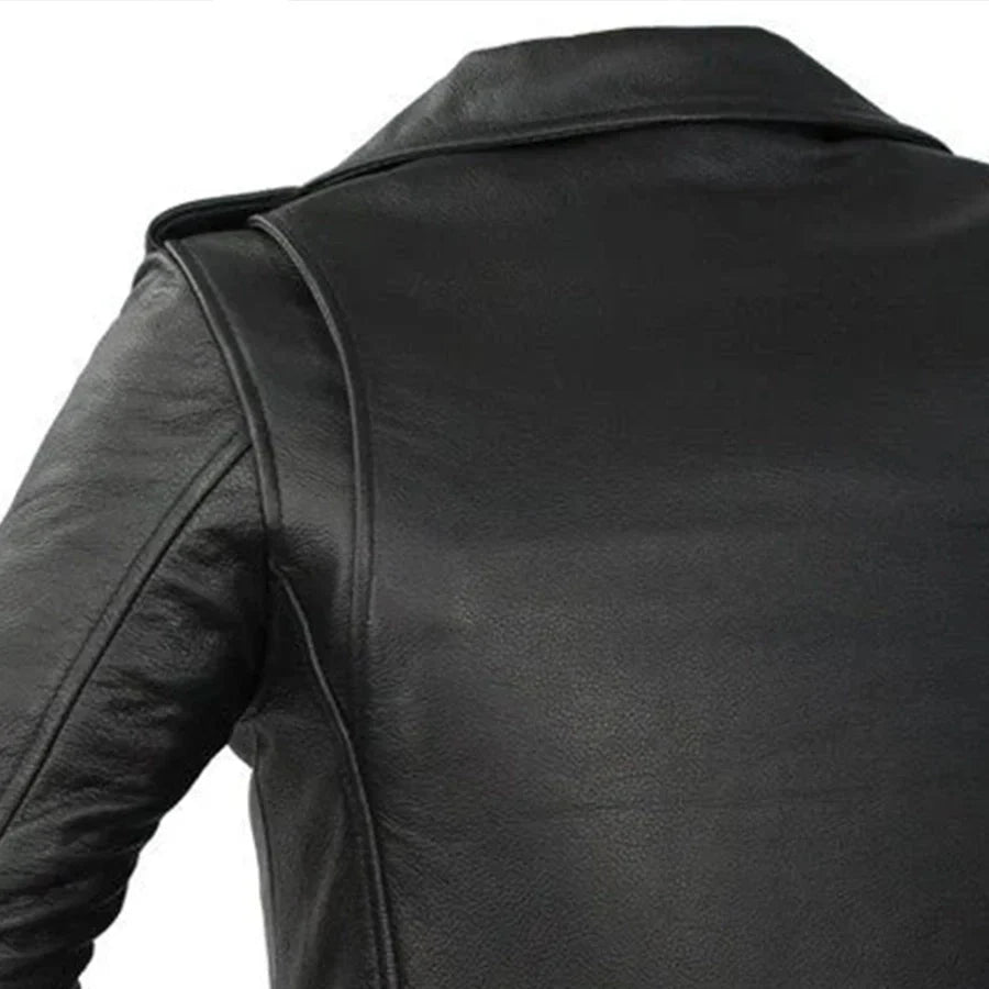 Women’s Leather Motorcycle Jacket | Classic Asymmetrical Riding Jacket - Lux Ryder