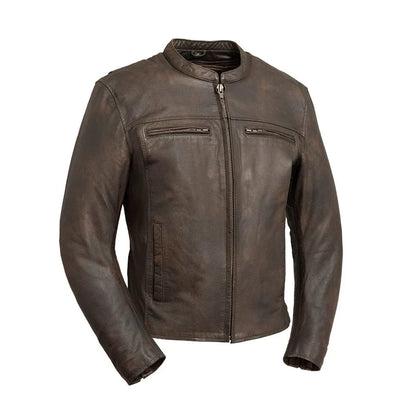 Classic Leather Motorcycle Jacket with Thermal Liner for Riding Comfort - Lux Ryder