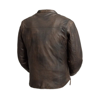 Classic Leather Motorcycle Jacket with Thermal Liner for Riding Comfort - Lux Ryder