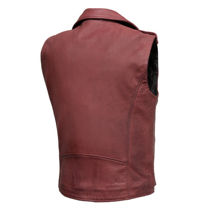 Roller - Men's Motorcycle Leather Vest - Lux Ryder