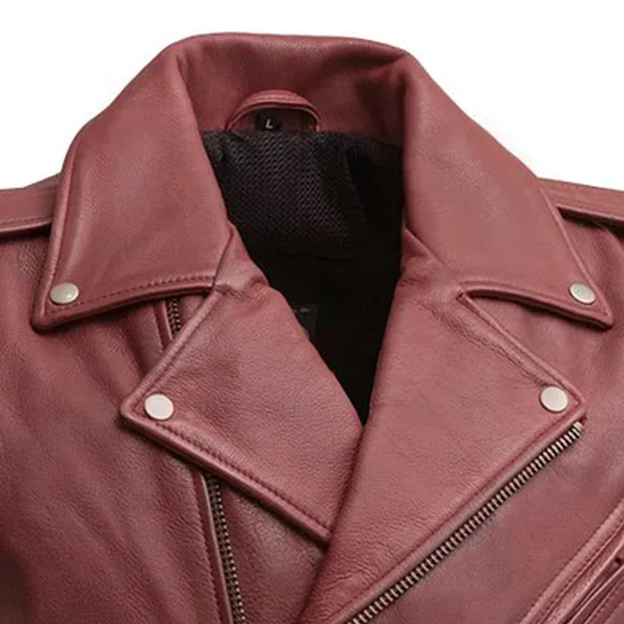 Roller - Men's Motorcycle Leather Vest - Lux Ryder
