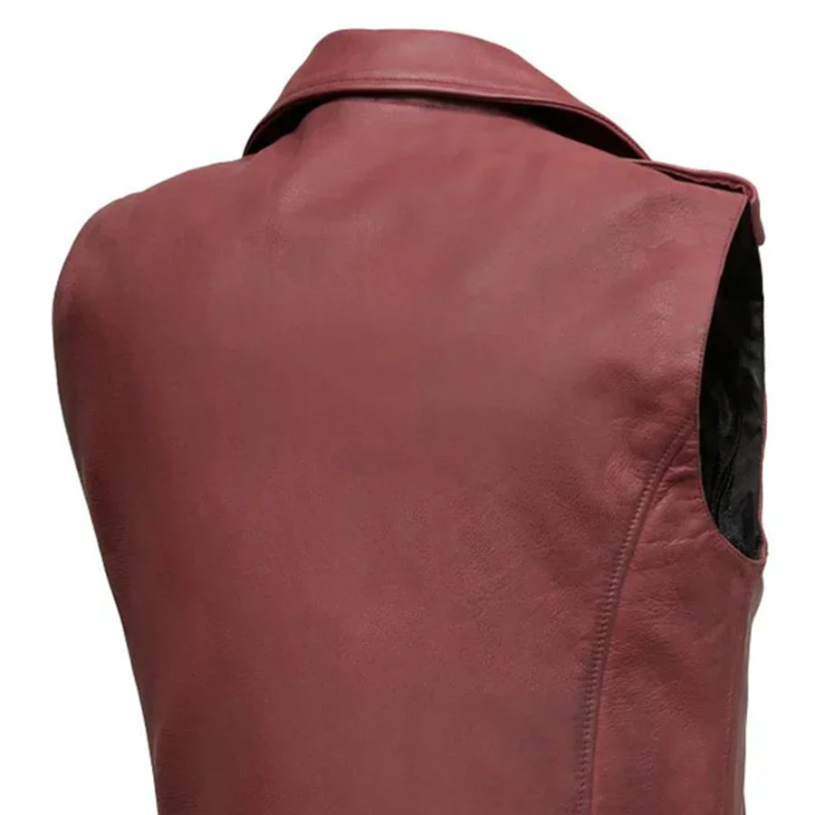 Roller - Men's Motorcycle Leather Vest - Lux Ryder