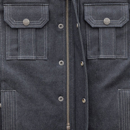 Men’s Denim Motorcycle Jacket with Padded Protection - Lux Ryder