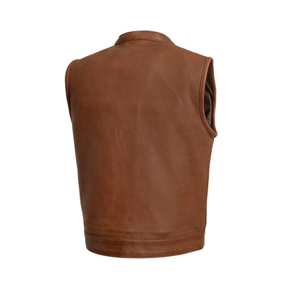 Sharp Shooter Men's Motorcycle Leather Vest - Lux Ryder