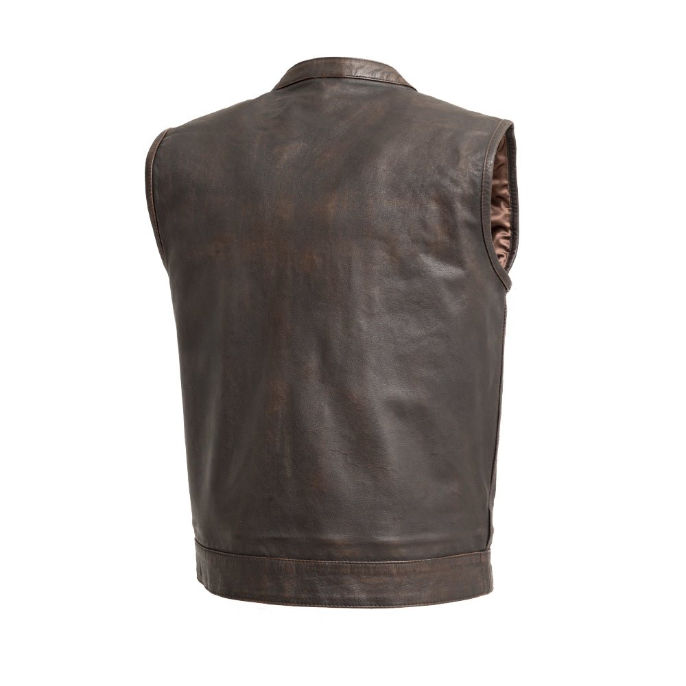 Sharp Shooter Men's Motorcycle Leather Vest - Lux Ryder