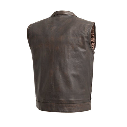 Sharp Shooter Men's Motorcycle Leather Vest - Lux Ryder