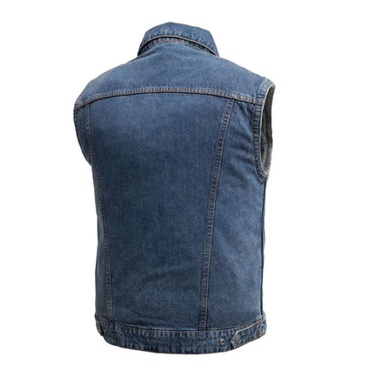 Showdown Motorcycle Lightweight Denim Vest - Lux Ryder