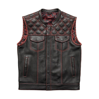 Sinister - Men's Motorcycle Leather Vest - Lux Ryder