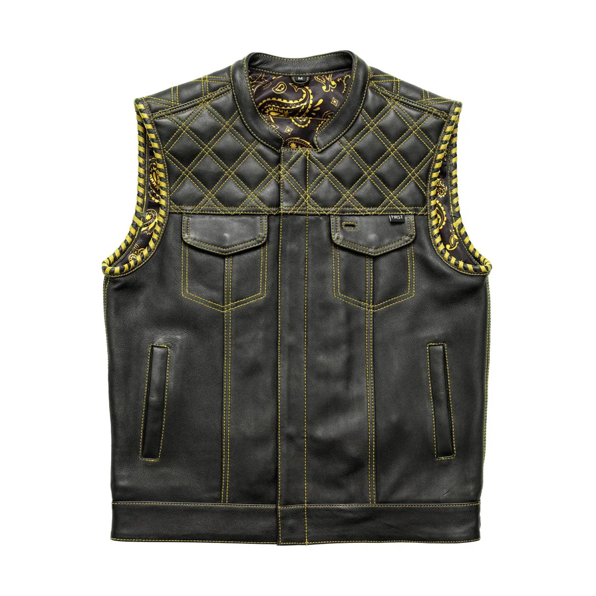 Sinister - Men's Motorcycle Leather Vest - Lux Ryder