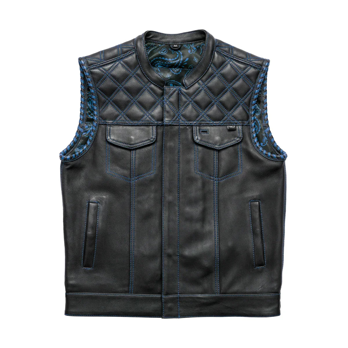 Sinister - Men's Motorcycle Leather Vest - Lux Ryder