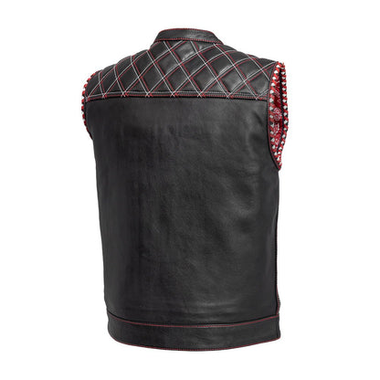 Sinister - Men's Motorcycle Leather Vest - Lux Ryder