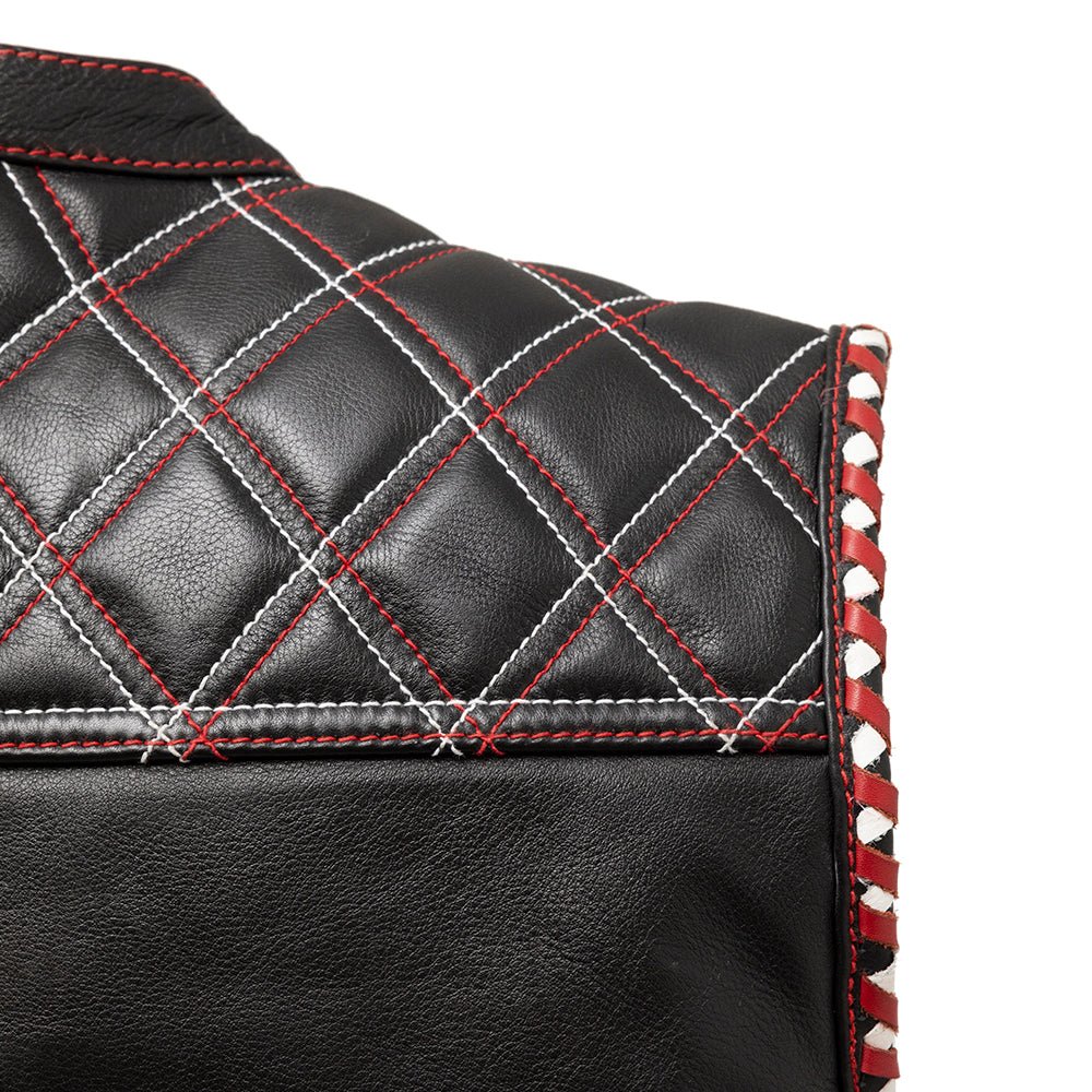 Sinister - Men's Motorcycle Leather Vest - Lux Ryder