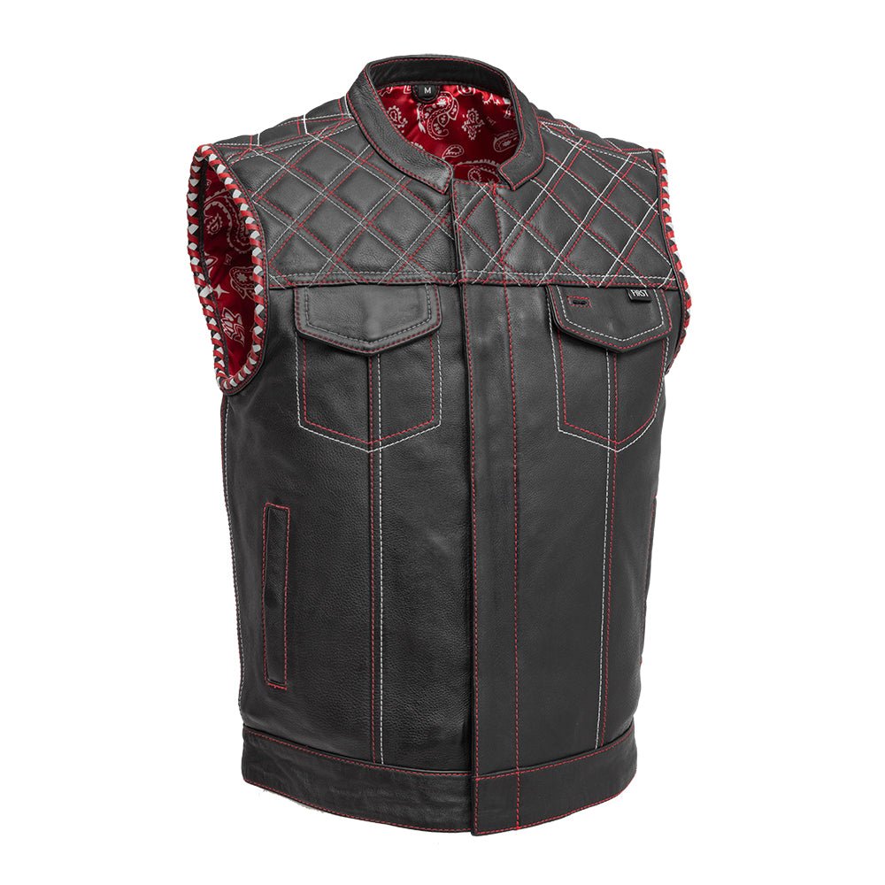 Sinister - Men's Motorcycle Leather Vest - Lux Ryder