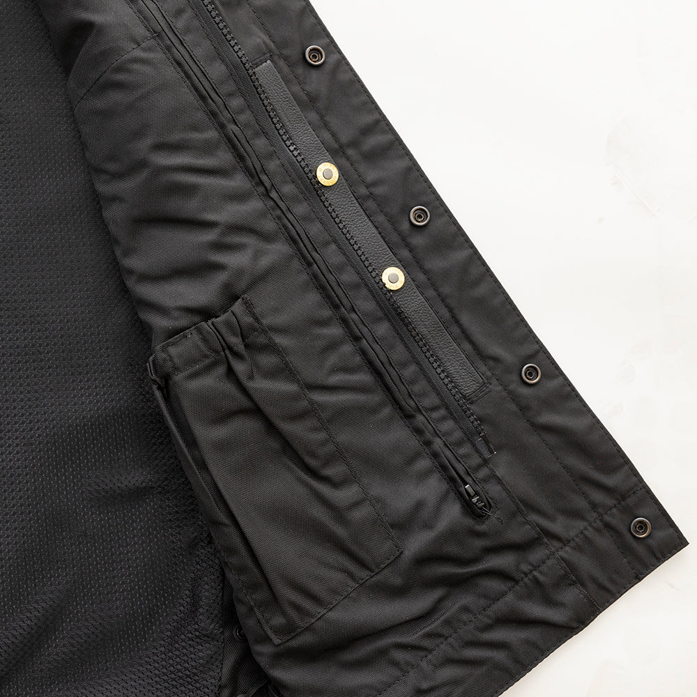 Sniper Men's Motorcycle Leather Vest - Lux Ryder