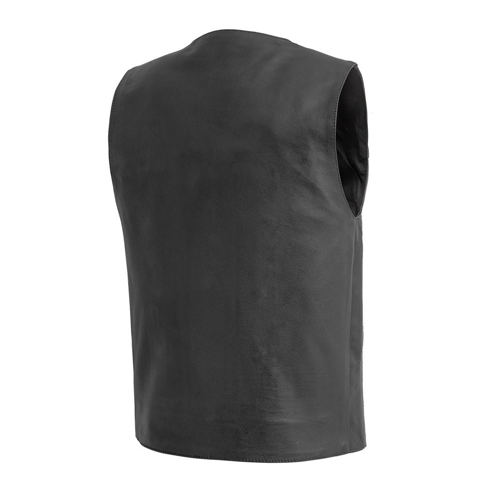 Texan Men's Motorcycle Western Style Leather Vest - Lux Ryder