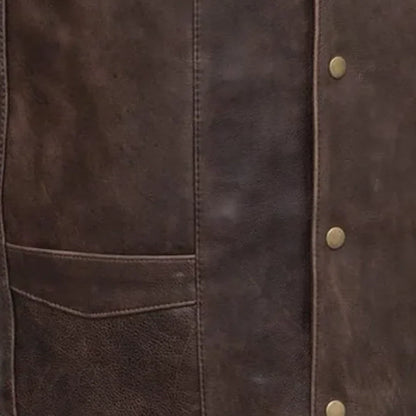 Texan Men's Motorcycle Western Style Leather Vest - Lux Ryder