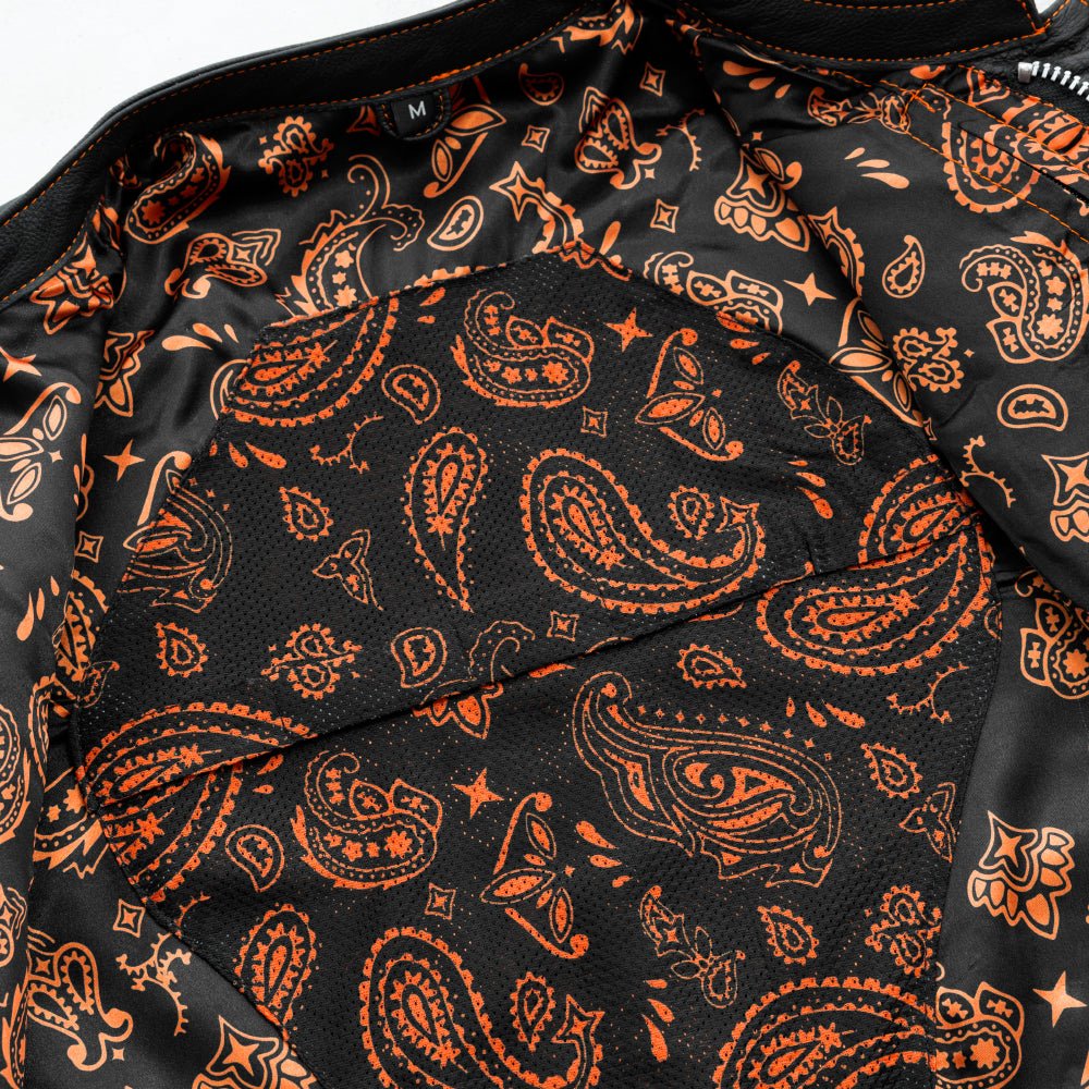 Men’s Leather Motorcycle Club Style Vest - Lux Ryder