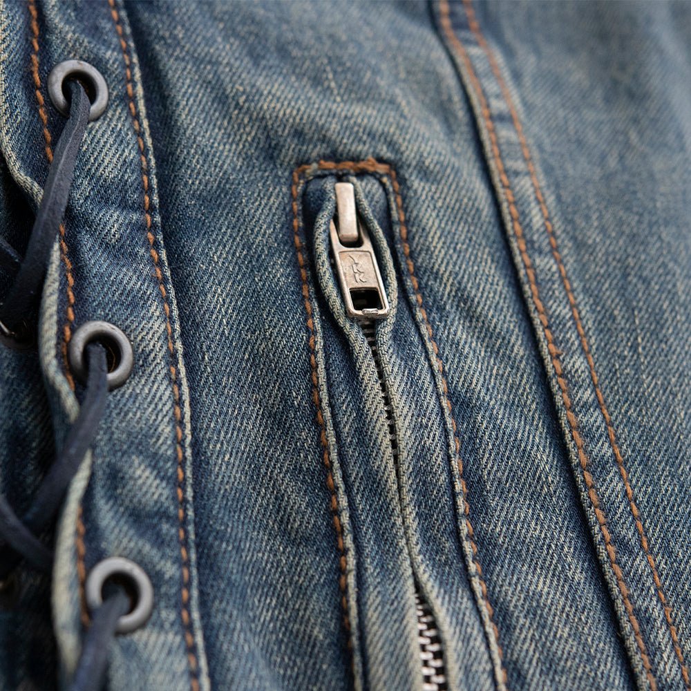 Women’s Denim Motorcycle Vest - Lux Ryder