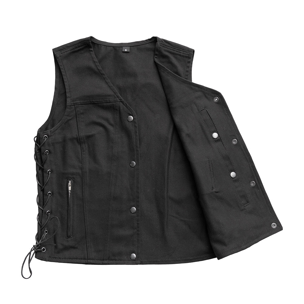 Women’s Motorcycle Twill Vest - Lux Ryder