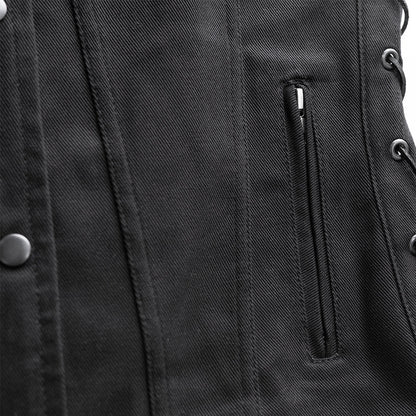 Women’s Motorcycle Twill Vest - Lux Ryder