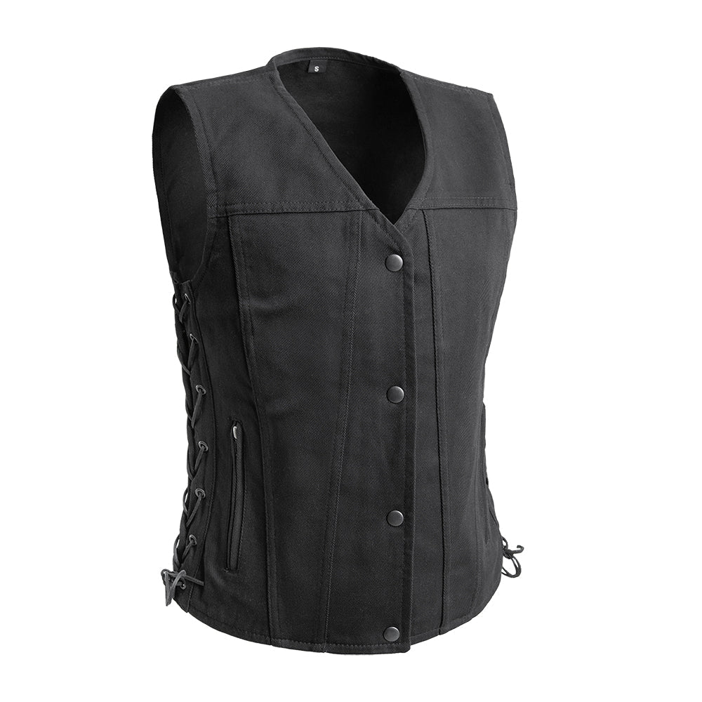 Women’s Motorcycle Twill Vest - Lux Ryder