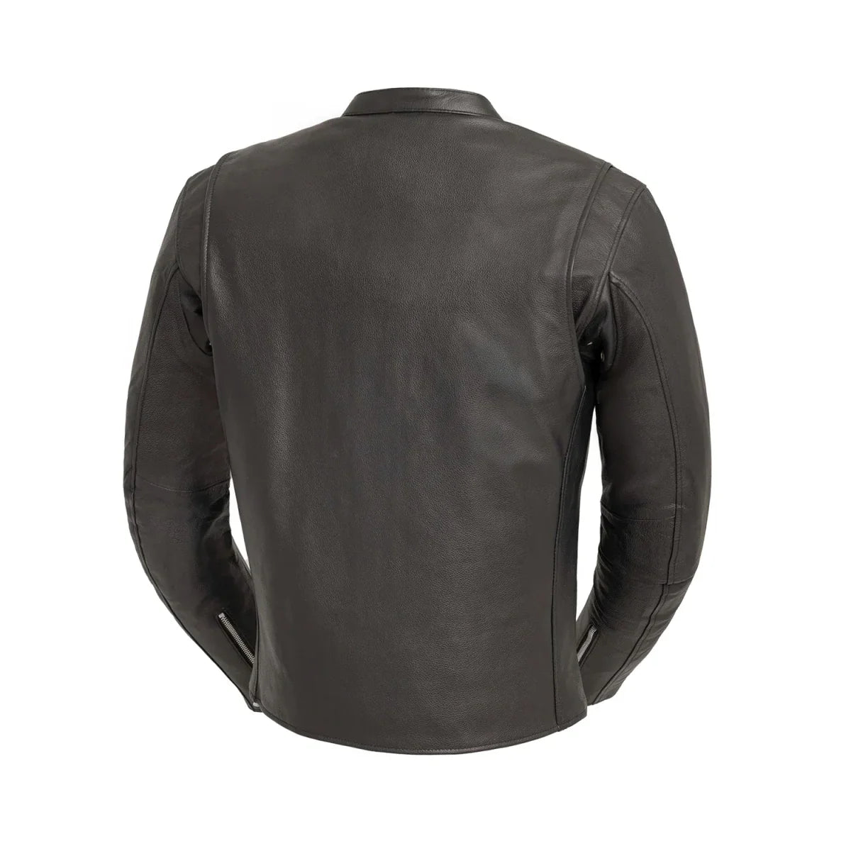 Men’s Lightweight Motorcycle Leather Jacket with Clean Minimal Design - Lux Ryder