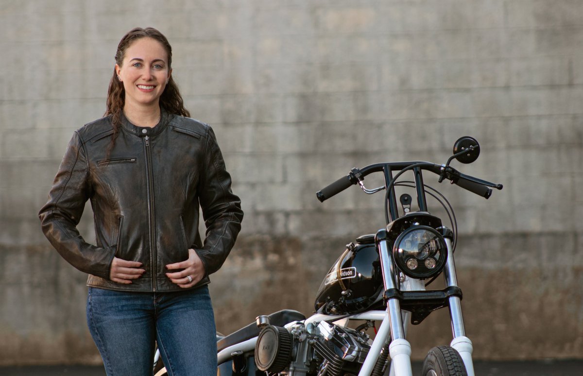 Women Leather Motorcycle Jacket with Ventilation and Thermal Liner - Lux Ryder