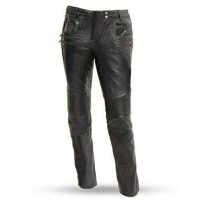 Women's Leather Riding Pants – Lightweight Biker Leather Pants for Everyday Riding - Lux Ryder