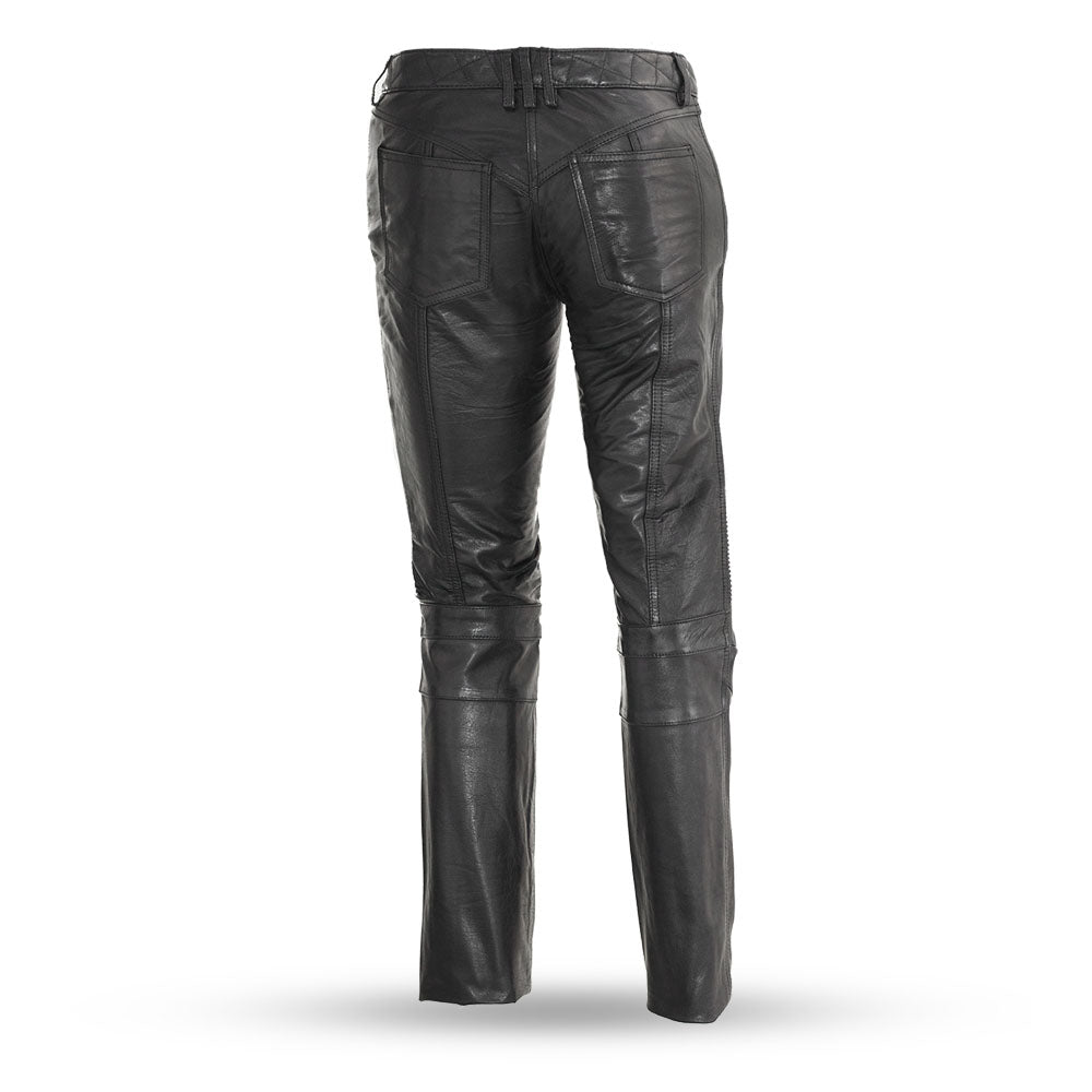 Women's Leather Riding Pants – Lightweight Biker Leather Pants for Everyday Riding - Lux Ryder