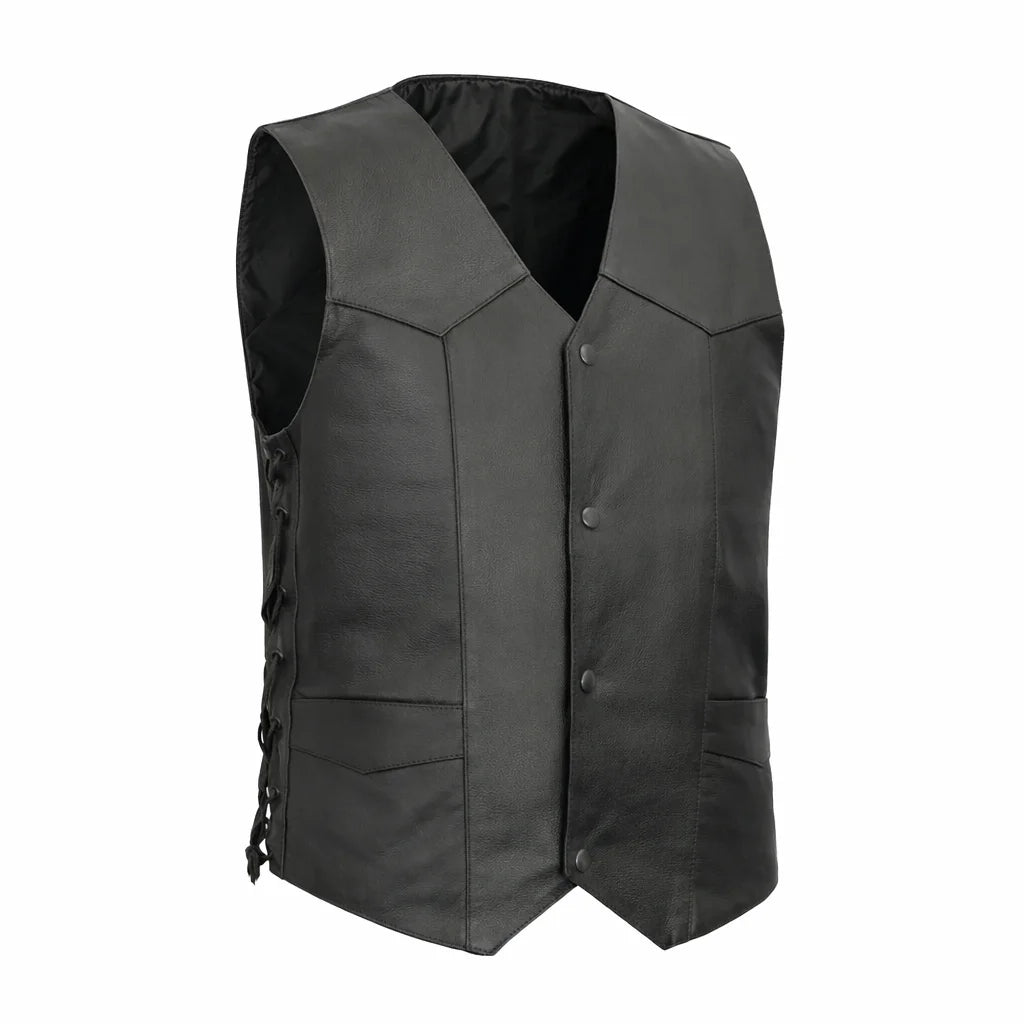 Black leather vest | LuxRyder