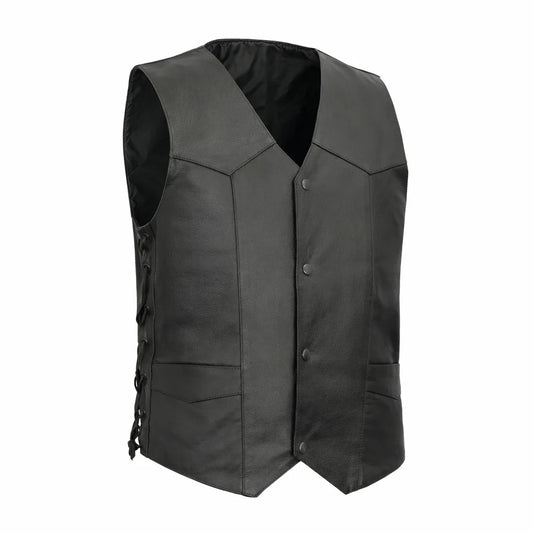 Black leather vest | LuxRyder