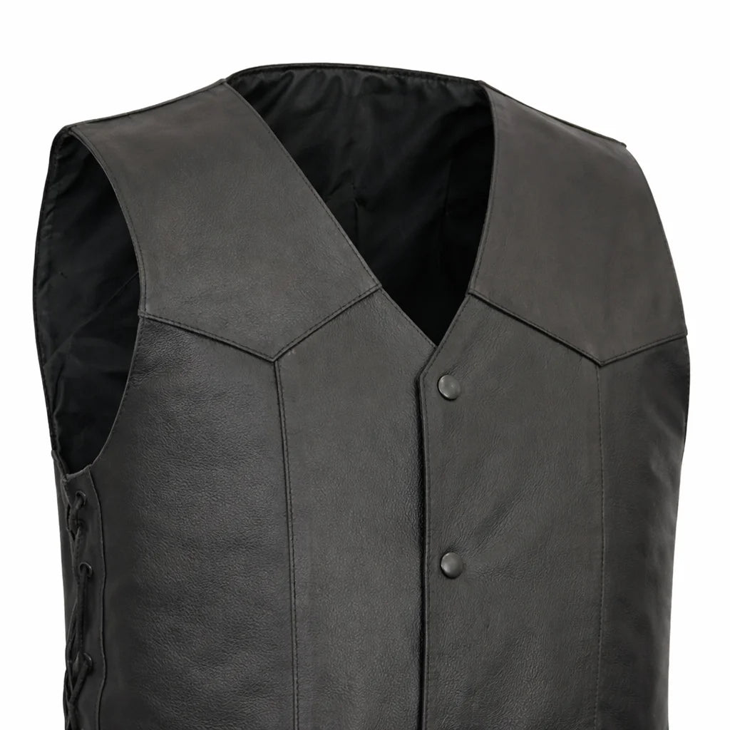 Black leather vest | LuxRyder