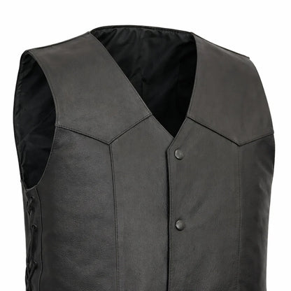Black leather vest | LuxRyder